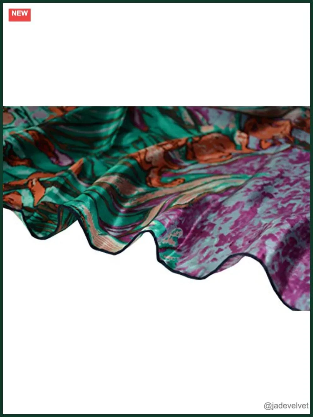 100% Mulberry Silk Fashion Scarf Shawl Wrap Hand-Hemmed Art Painting
